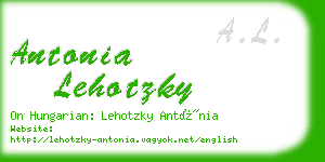 antonia lehotzky business card